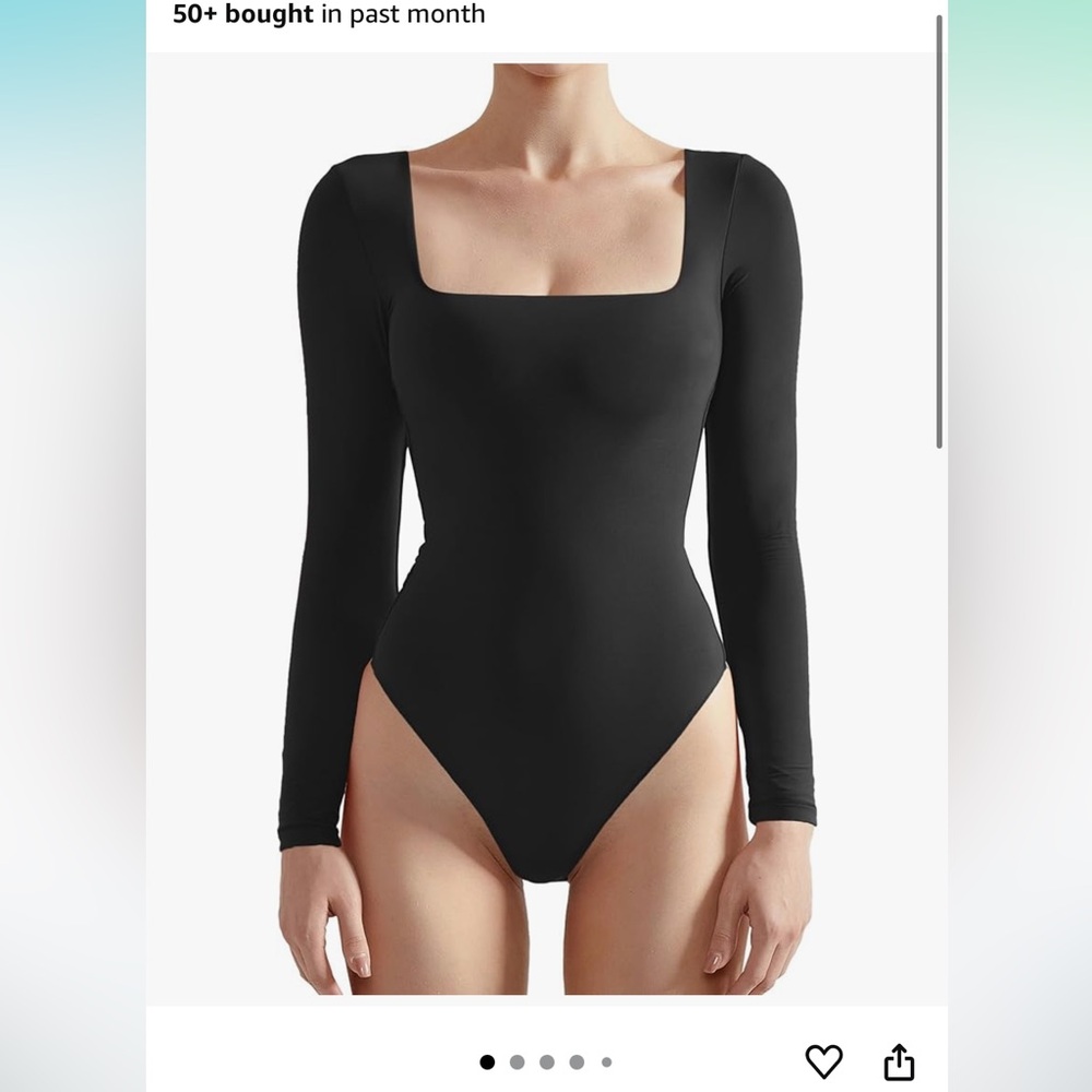Black Long Sleeve Bodysuit